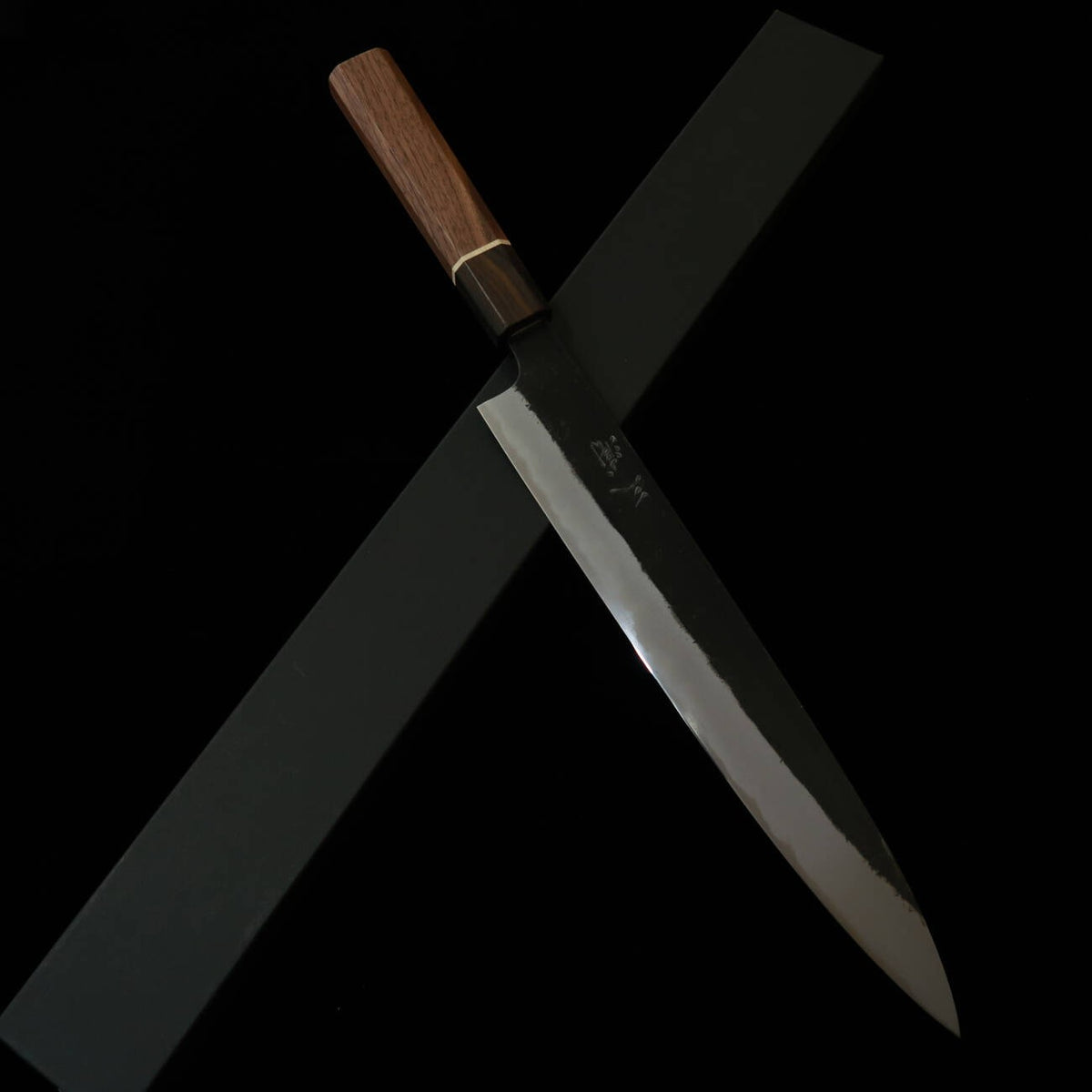 三浦 MIURA 玄武 白紙二号 黒打 筋引 胡桃八角柄 (255mm)