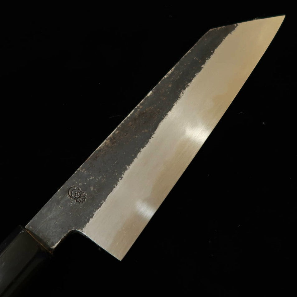 堺菊守SAKAIKIKUMORI 菊月 黒 切付三徳 白紙二号 朴八角柄（180mm