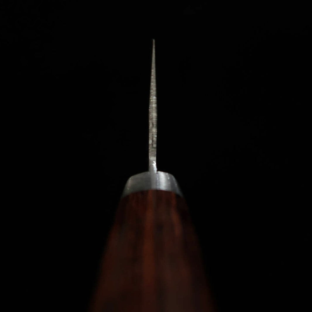 Miura 三浦 gyuto Nagare-koku VG10 martilleado damasco, mango de caoba (185 mm)