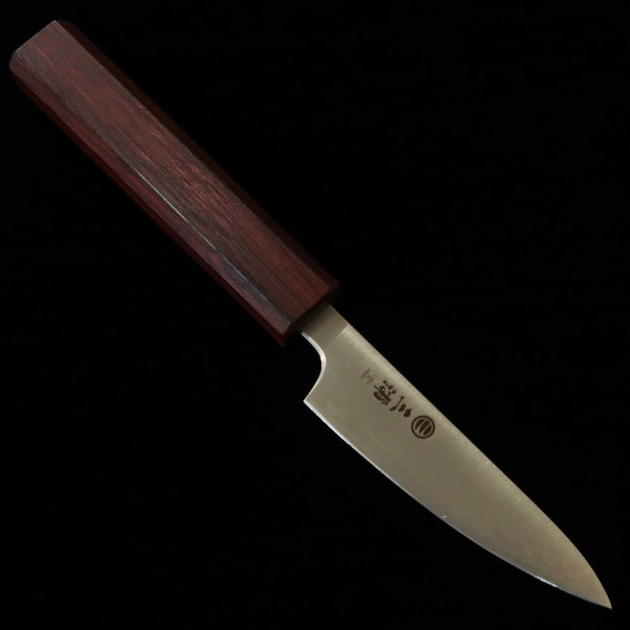 三浦MIURA ペティ 銀紙三号 磨き 燦紫柄 （80mm）