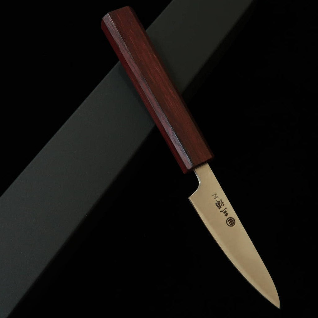 三浦MIURA ペティ 銀紙三号 磨き 燦紫柄 （80mm）