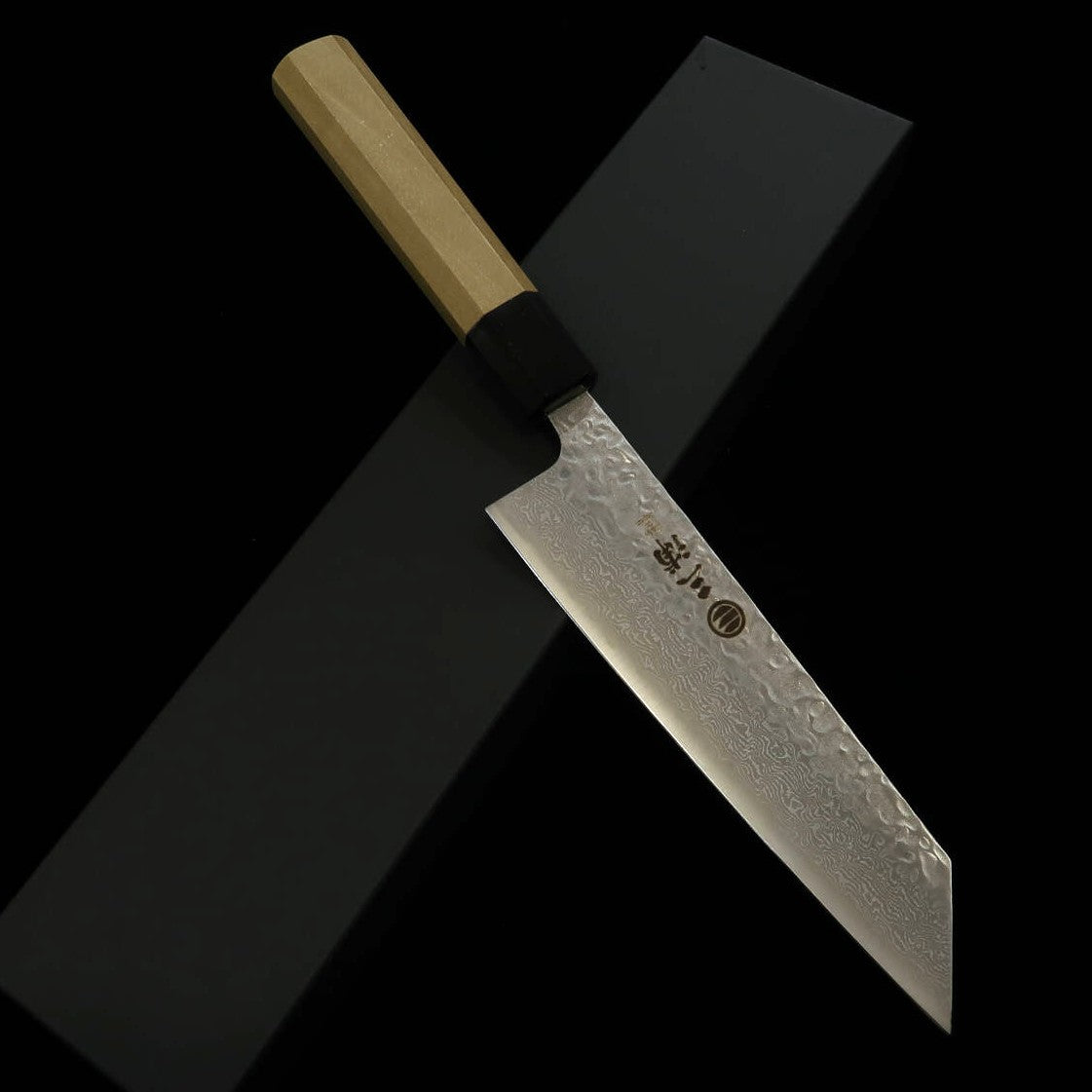 三浦 MIURA 文化  AUS10 鎚目 ダマスカス 朴八角柄  (170mm)