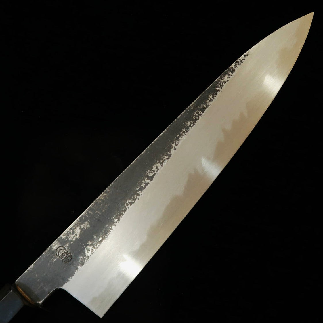 SAKAI KIKUMORI Gyuto, White Steel No. 2, Kurouchi with Magnolia Octagonal Handle (210mm)