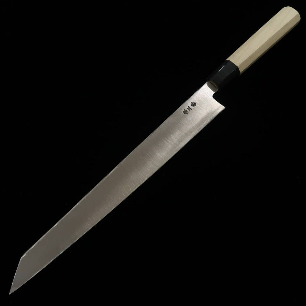 Miura MIURA Kiritsuke Yanagiba Ginpaku n°3, manche octogonal en magnolia (270/300 mm)