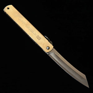 HIGONOKAMI Higonokami Masanobu Hideo Lame forgée san-mai Taille extra-large (90 mm)