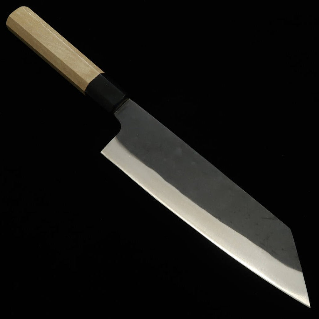 三浦MIURA 文化 青紙一号 ステンクラッド 黒打ち 水牛朴八角柄 （190mm）