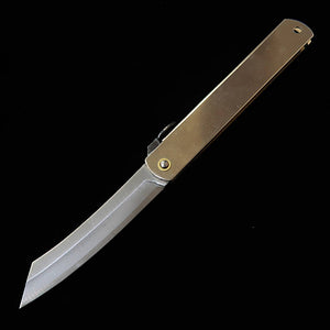 HIGONOKAMI Higonokami Masanobu Hideo Lame forgée san-mai Taille extra-large (90 mm)