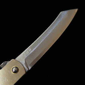 HIGONOKAMI Higonokami Masanobu Hideo Lame forgée san-mai Taille extra-large (90 mm)