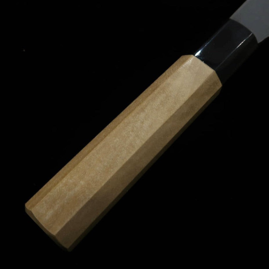 三浦MIURA 文化 青紙一号 ステンクラッド 黒打ち 水牛朴八角柄 （190mm）
