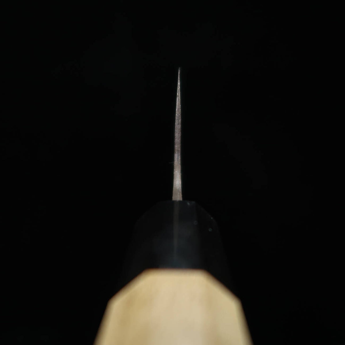MIURA Bunka Shirogami #1 clad inoxidable acabado negro mango octogonal de magnolia con virola de búfalo (190 mm)