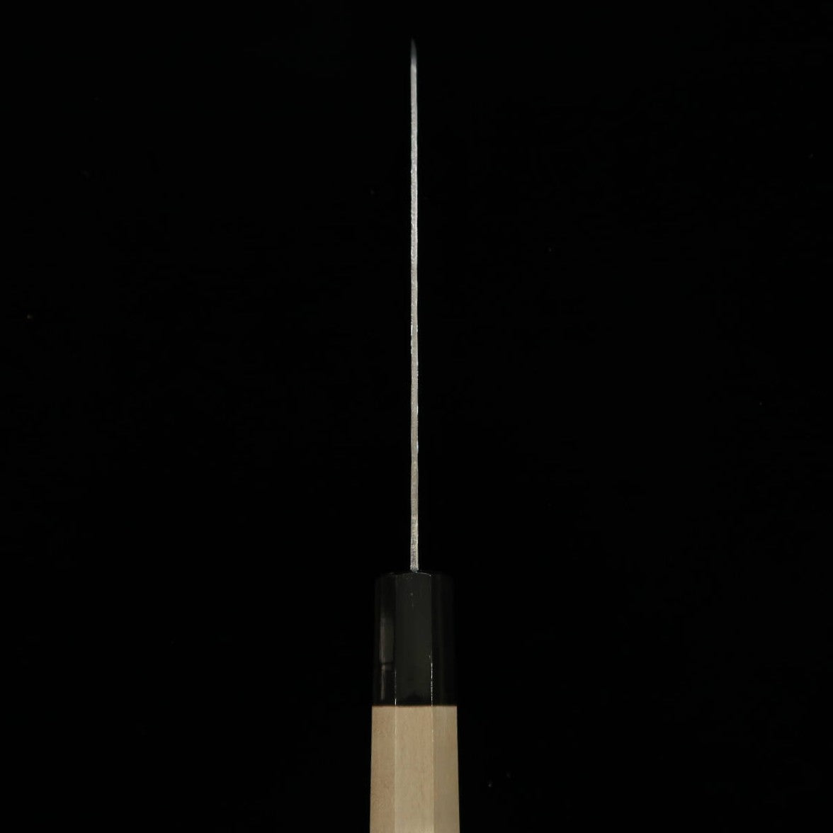 三浦MIURA 三徳 AUS10（10A） 鏡面 鎚目 ダマスカス 朴八角柄 （165mm）