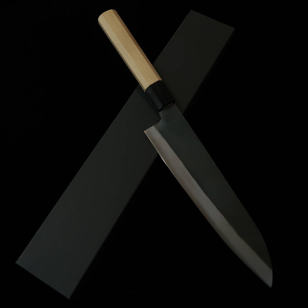 Miura Gyuto Aogami nº1 aço inox revestido, acabamento kuro-uchi, cabo octogonal de magnólia (210mm)