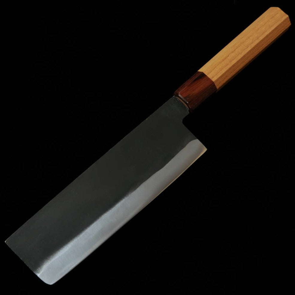 三浦MIURA 菜切 白紙二号 黒打 欅柄（165mm）