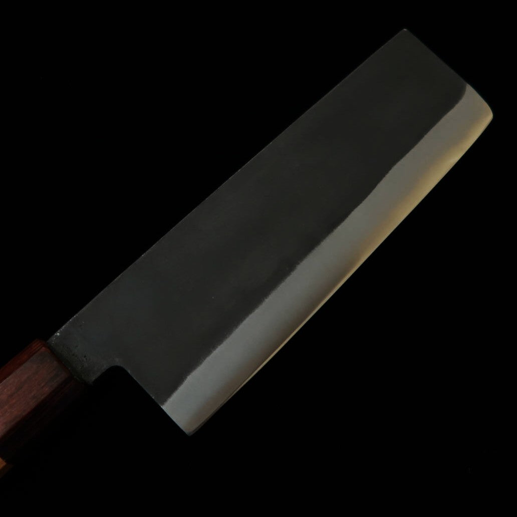 三浦MIURA 菜切 白紙二号 黒打 欅柄（165mm）