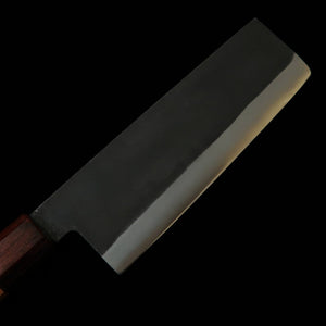 三浦MIURA 菜切 白紙二号 黒打 欅柄（165mm）