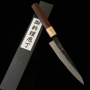 Miura Petty, Aogami Super, acabado negro, mango de palisandro (150 mm)