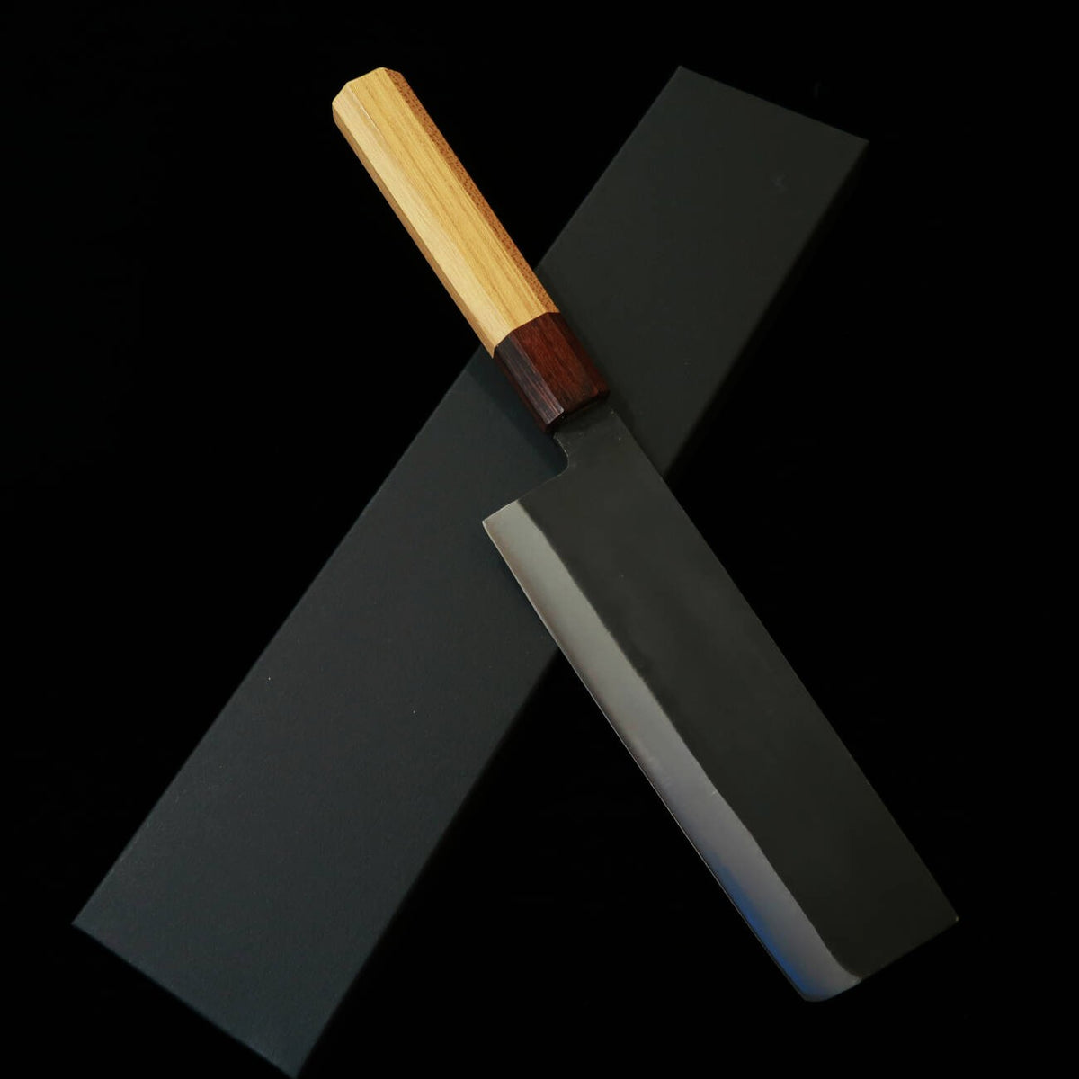 三浦MIURA 菜切 白紙二号 黒打 欅柄（165mm）