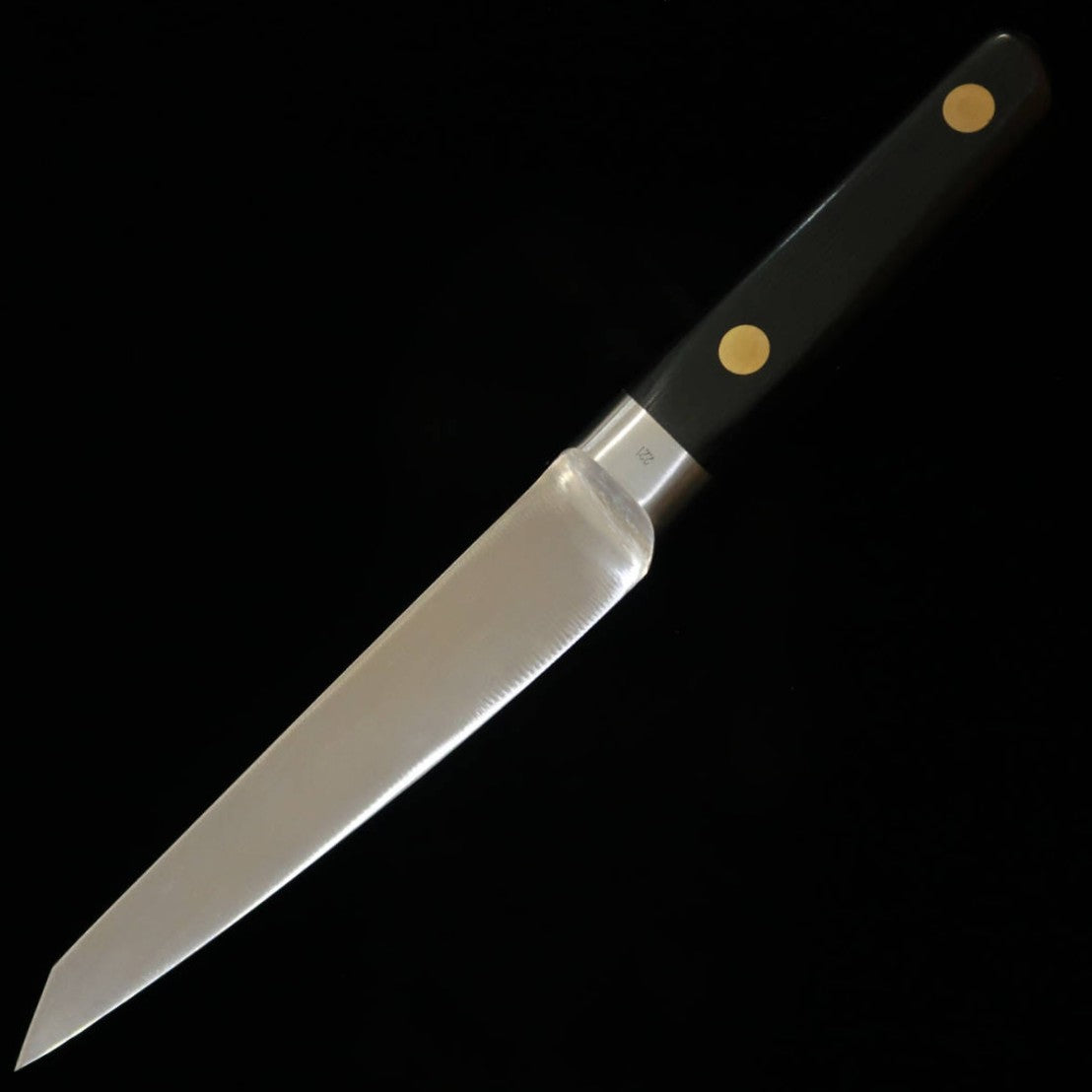 MISONOミソノ 骨スキ 丸型 EUカーボン鋼 黒合板柄（145mm）