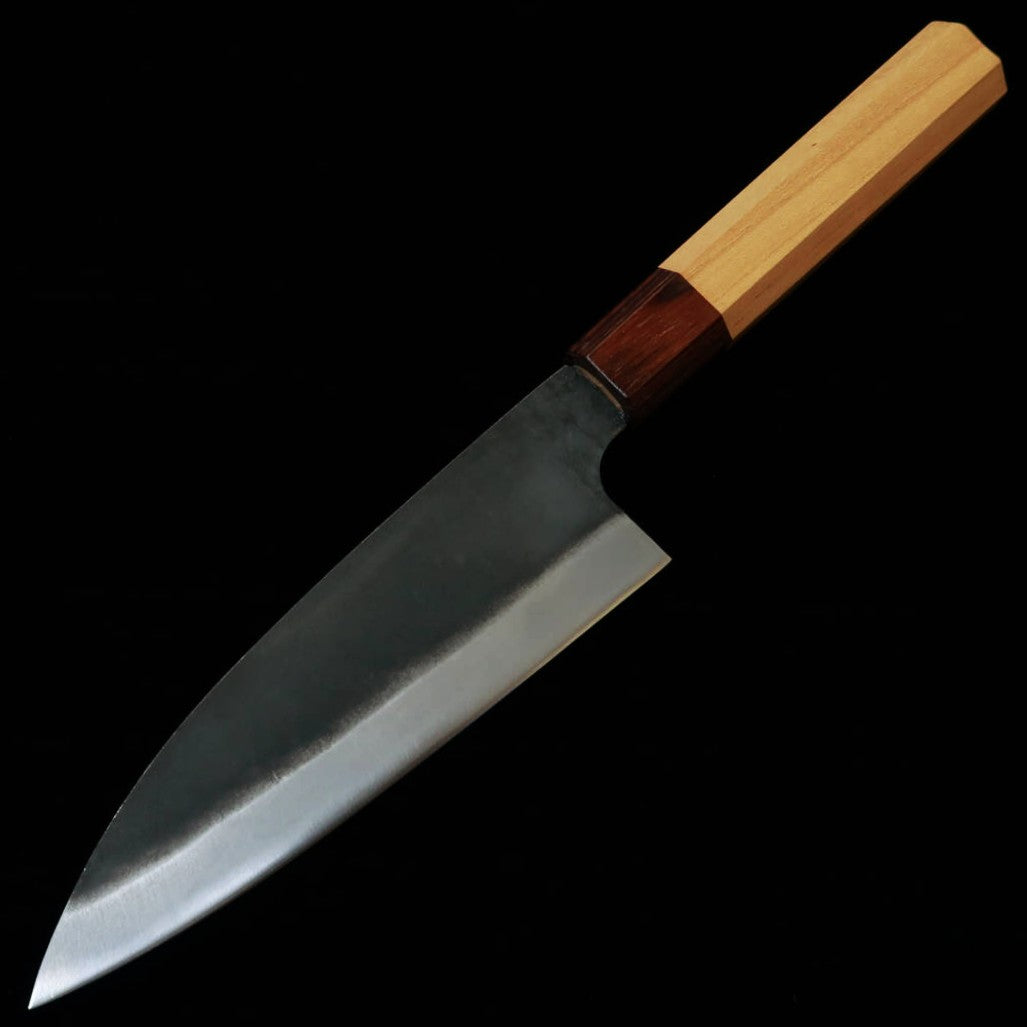 Miura MIURA Funayuki Aço Shirogami Nº2 Acabamento Preto Cabo de Olmo (155mm)