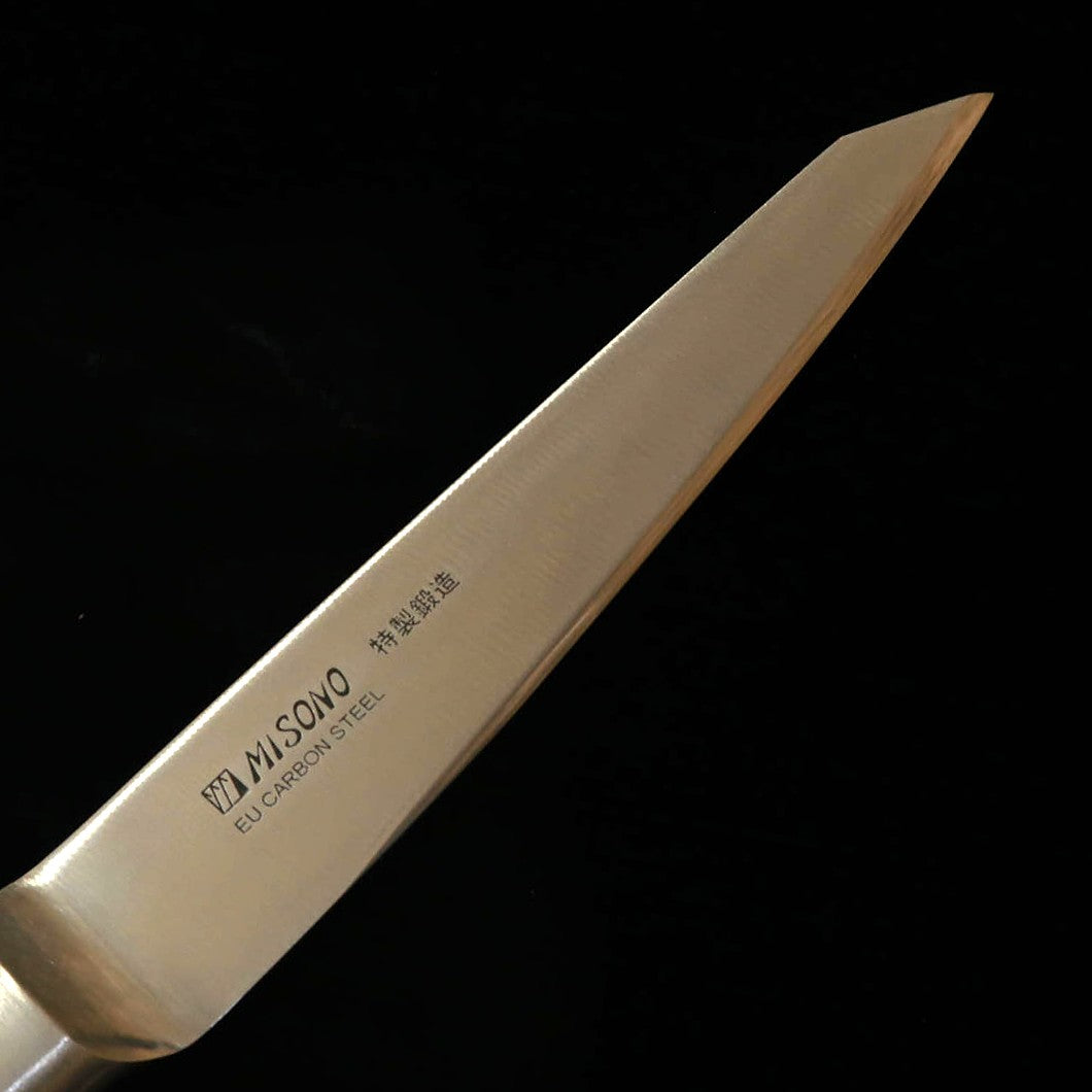 MISONOミソノ 骨スキ 丸型 EUカーボン鋼 黒合板柄（145mm）