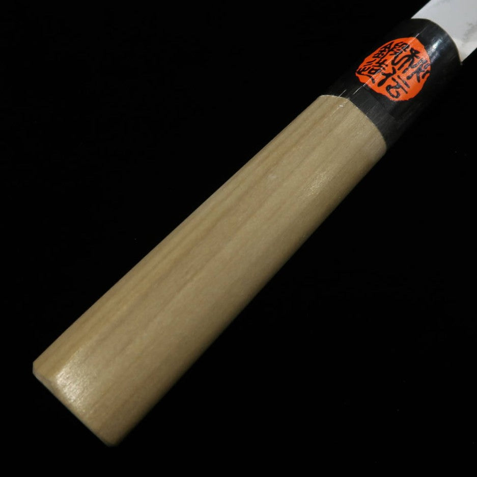 SHIGEKI TANAKA VG10 Damascus Nakiri with Buffalo-Bow and Magnolia Chestnut Handle (170mm)