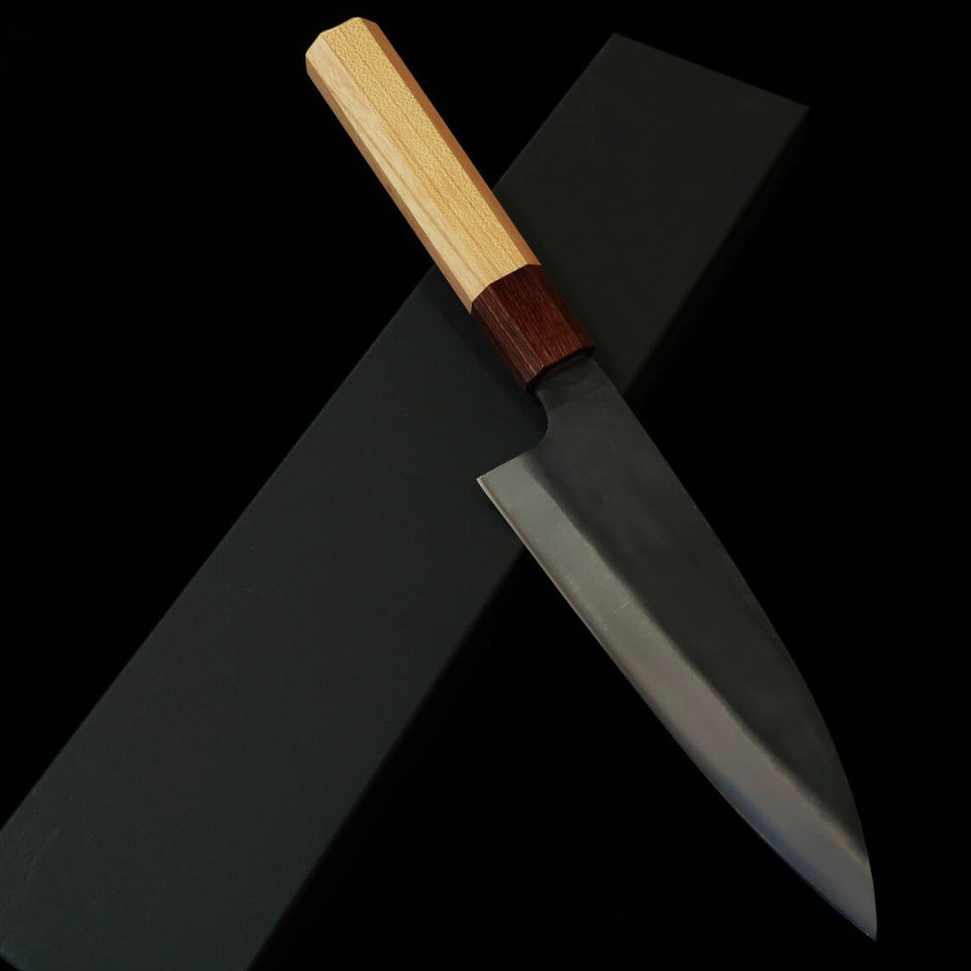 Miura MIURA Funayuki Aço Shirogami Nº2 Acabamento Preto Cabo de Olmo (155mm)