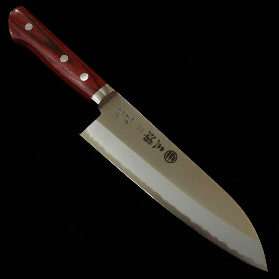 三浦MIURA 三徳 青紙割込 ワイン柄（165mm）