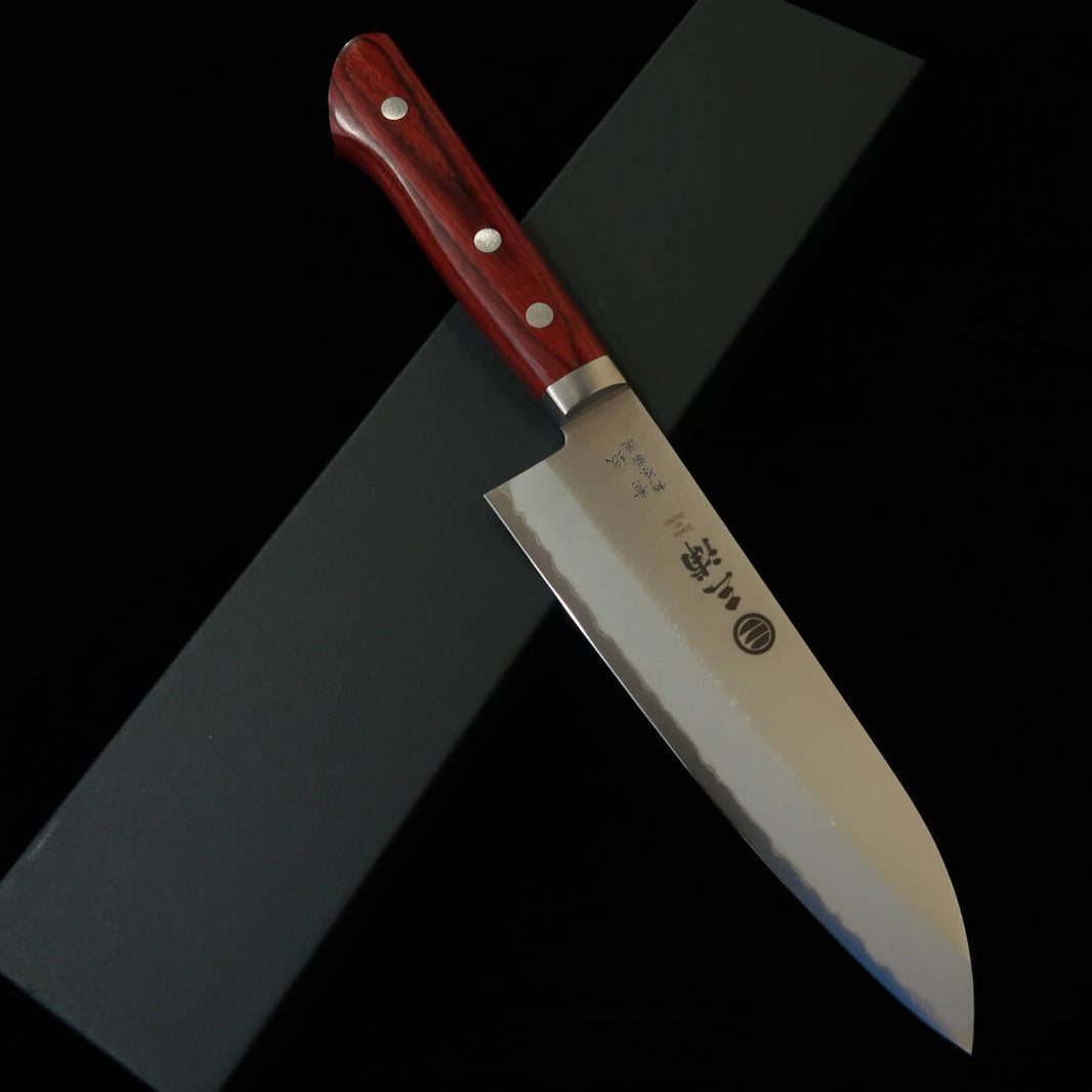 三浦MIURA 三徳 青紙割込 ワイン柄（165mm）