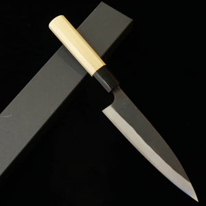 三浦MIURA アジ切 青紙一号 黒打ち 朴八角柄（145mm）
