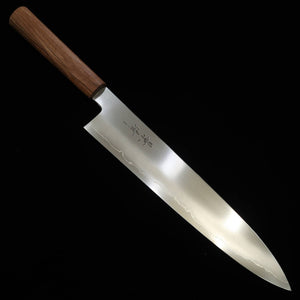 【廃盤】景清KAGEKIYO 和牛刀 銀紙三号 ウォルナット縦縞柄 （270mm）