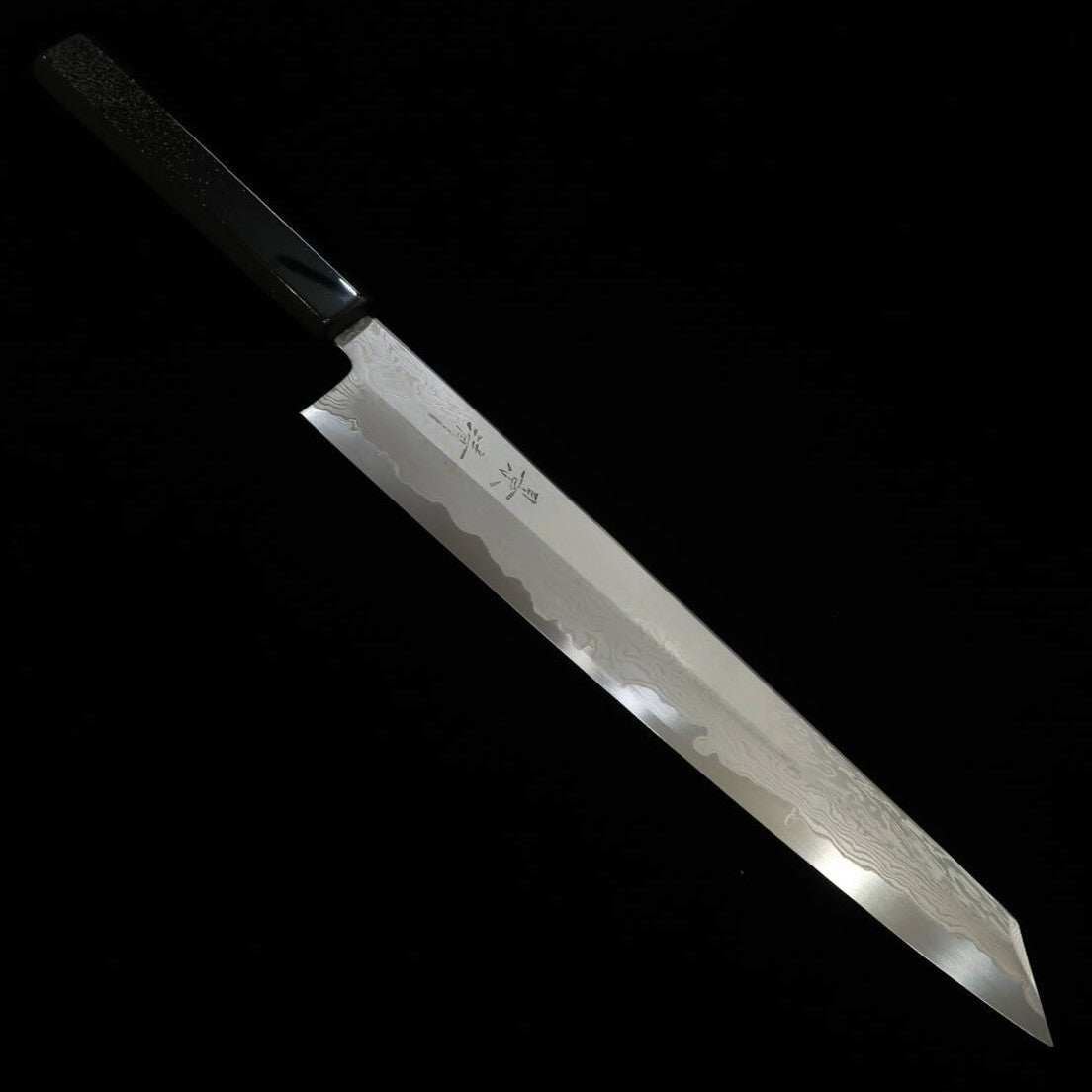 Kagekiyo KAGEKIYO Wagyuto Kirituke Aogami n°1 Damas inox, manche Hirame (270mm)