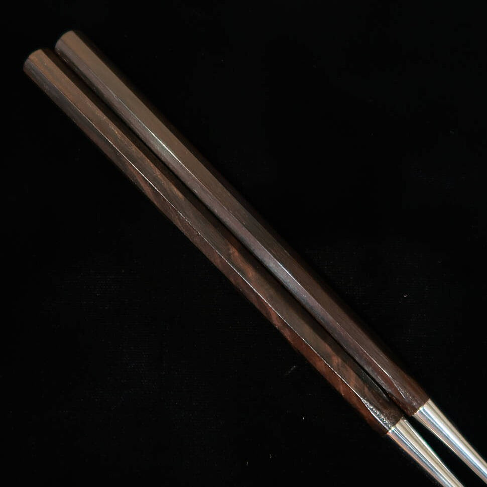 三浦 MIURA 盛箸 黒檀柄 鞘付き （150/180mm）
