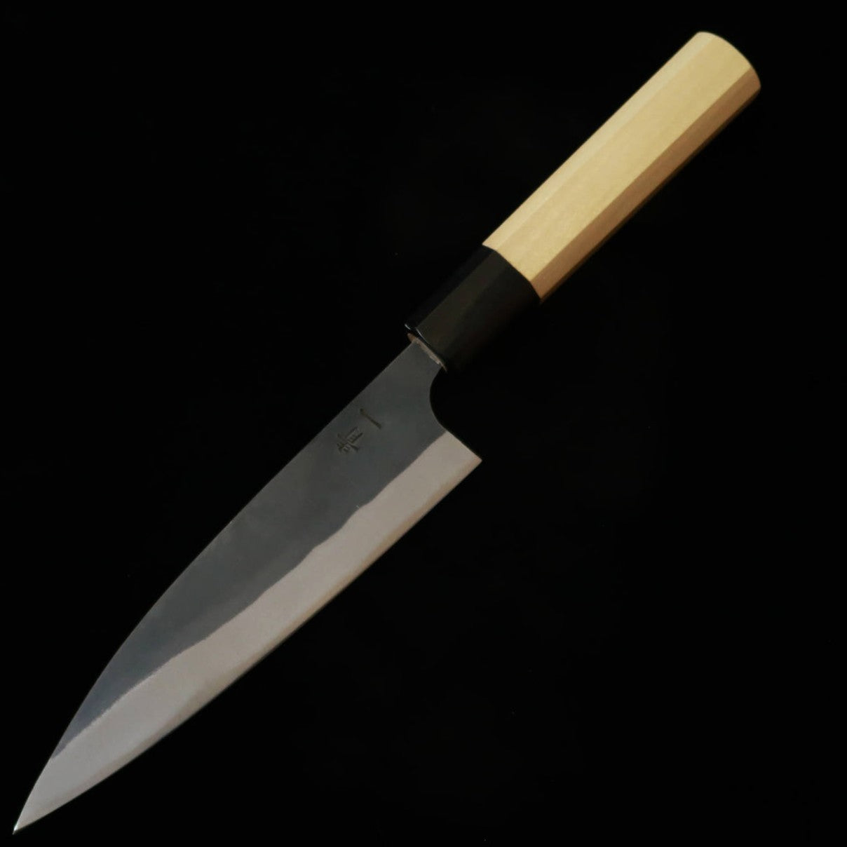 三浦MIURA アジ切 青紙一号 黒打ち 朴八角柄（145mm）