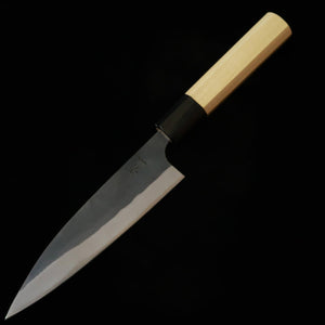 三浦MIURA アジ切 青紙一号 黒打ち 朴八角柄（145mm）