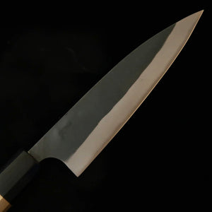 三浦MIURA アジ切 青紙一号 黒打ち 朴八角柄（145mm）