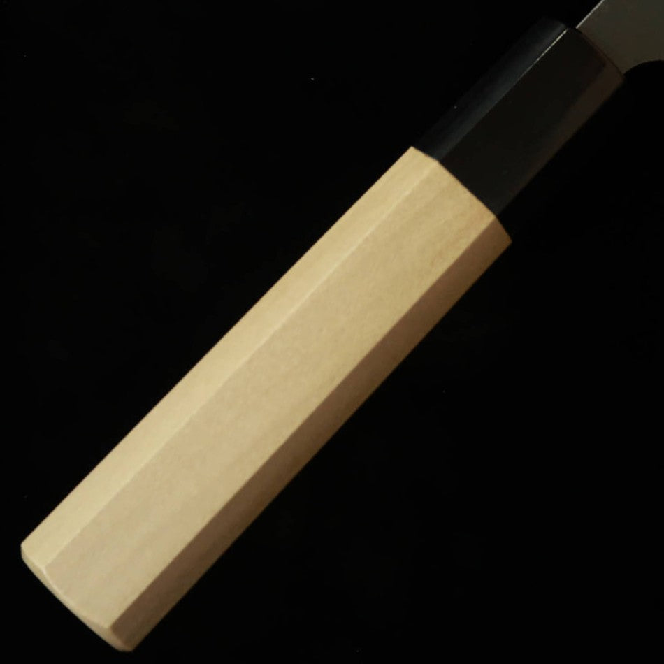 三浦MIURA アジ切 青紙一号 黒打ち 朴八角柄（145mm）