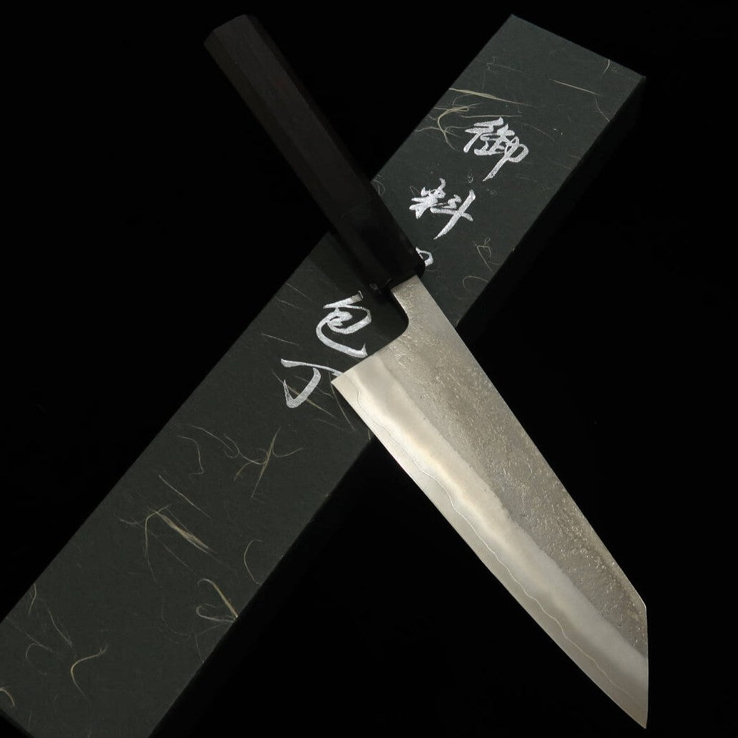 吉金刃物 文化 SKD高速鋼 梨地 黒檀八角柄（165mm）