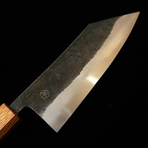宮崎鍛冶屋 MIYAZAKI KAJIYA 椿 切付三徳 青紙二号 多層鋼本割込 焼漆樫柄 (185mm)