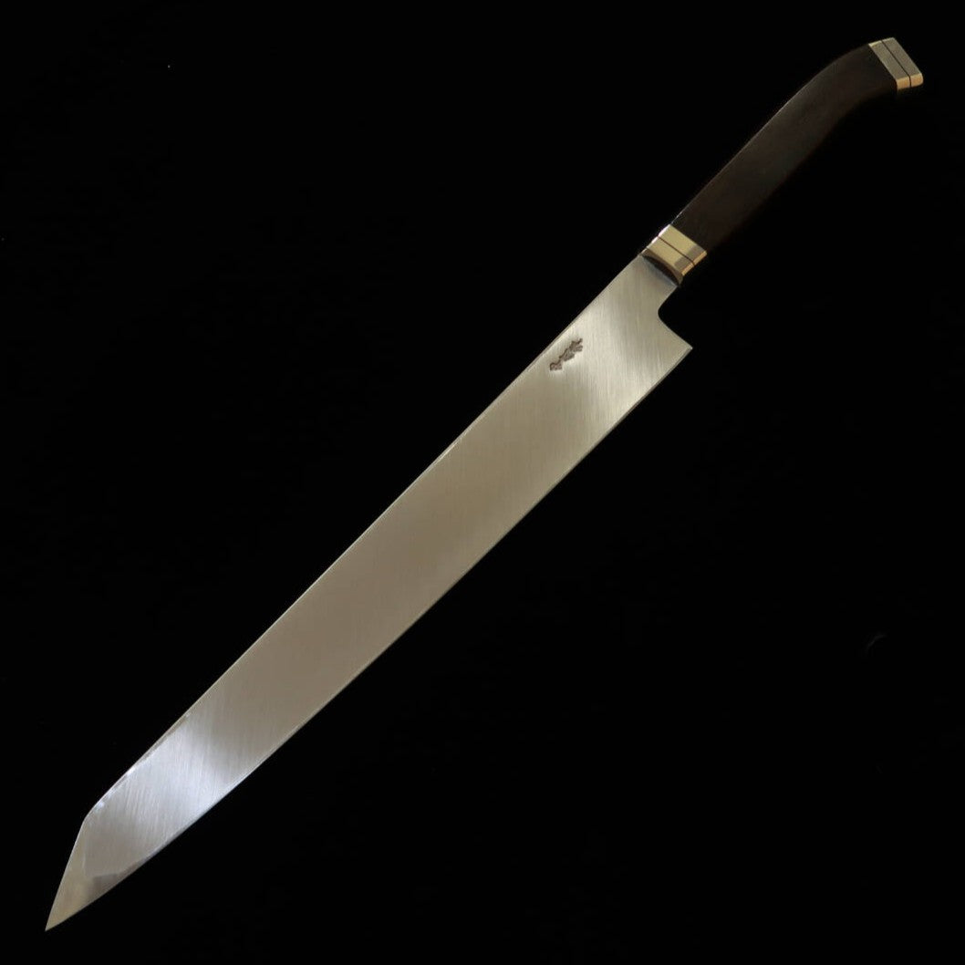 三浦佩MIURA Obidama 切付柳刃 VG10 鏡面仕上げ 黒檀ウエスタンハンドル（270mm）