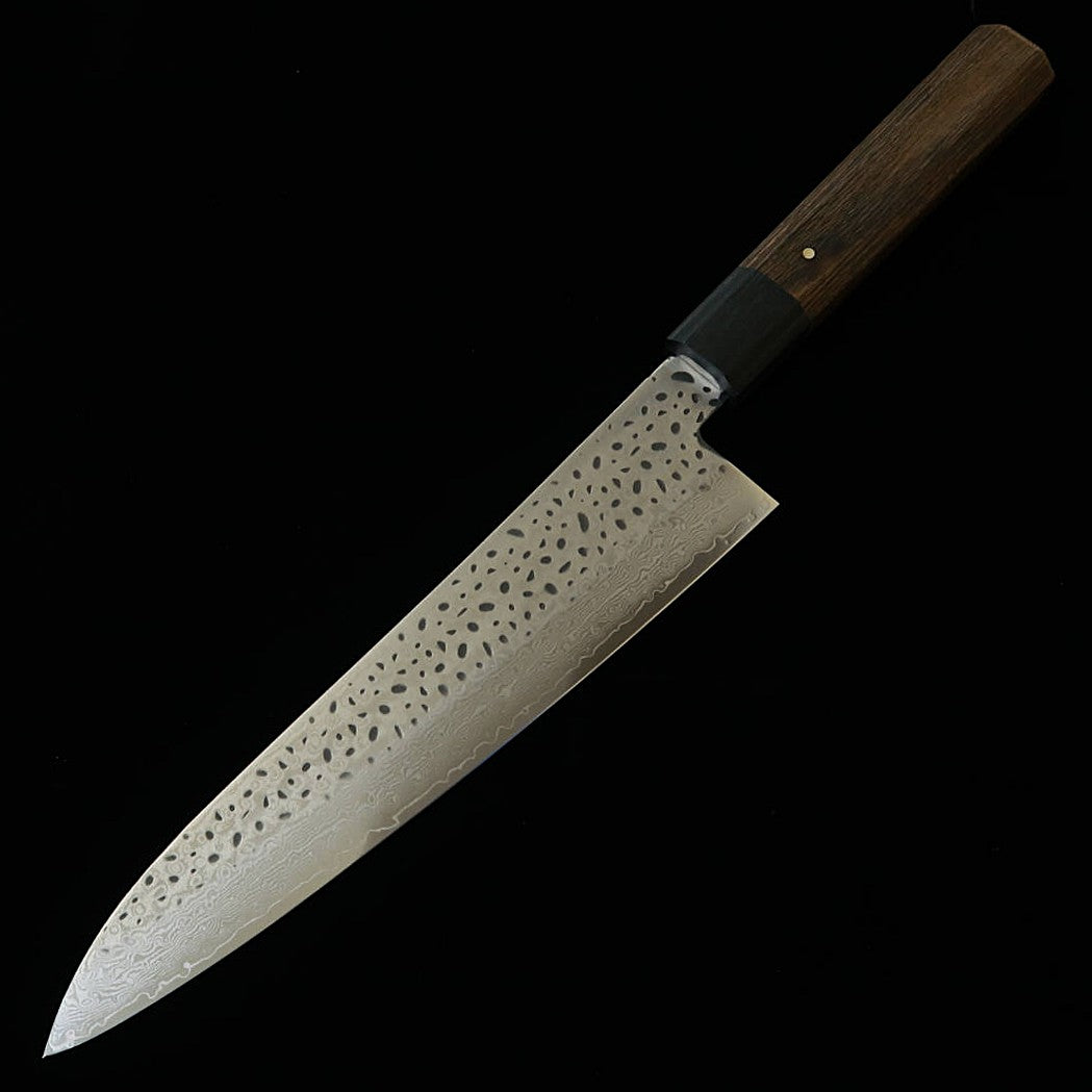 Miura VG10 Gyuto Hammered Damascus with Laminated Plywood Handle (210mm)