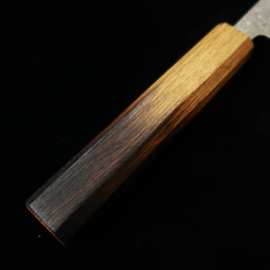 MIYAZAKI KAJIYA Miyazaki Kajiya, nakiri, acero Gingami nº 3, damasco martilleado, tratamiento subcero, mango de roble lacado al fuego (180 mm)