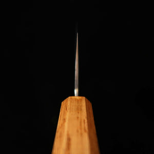 MIYAZAKI KAJIYA Miyazaki Kajiya, nakiri, acero Gingami nº 3, damasco martilleado, tratamiento subcero, mango de roble lacado al fuego (180 mm)