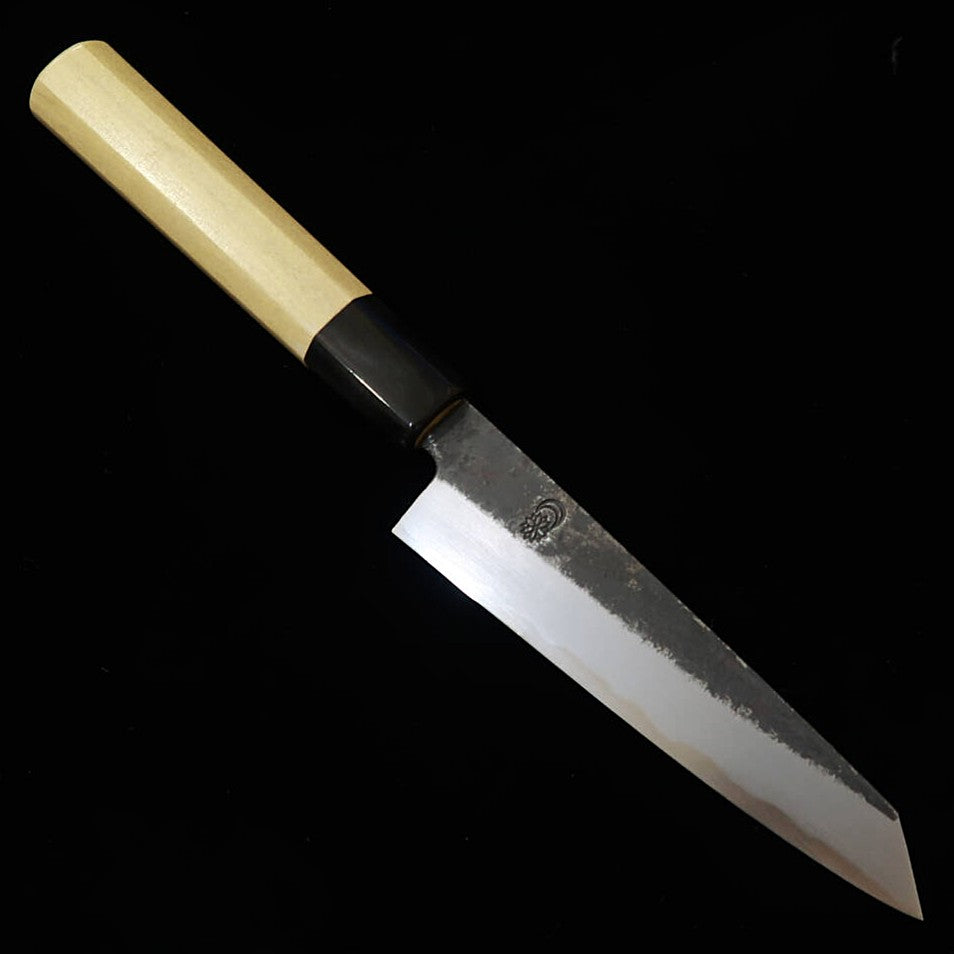 堺菊守 SAKAI KIKUMORI 菊月 黒 切付ペティ 白紙二号 朴八角柄 (135mm)