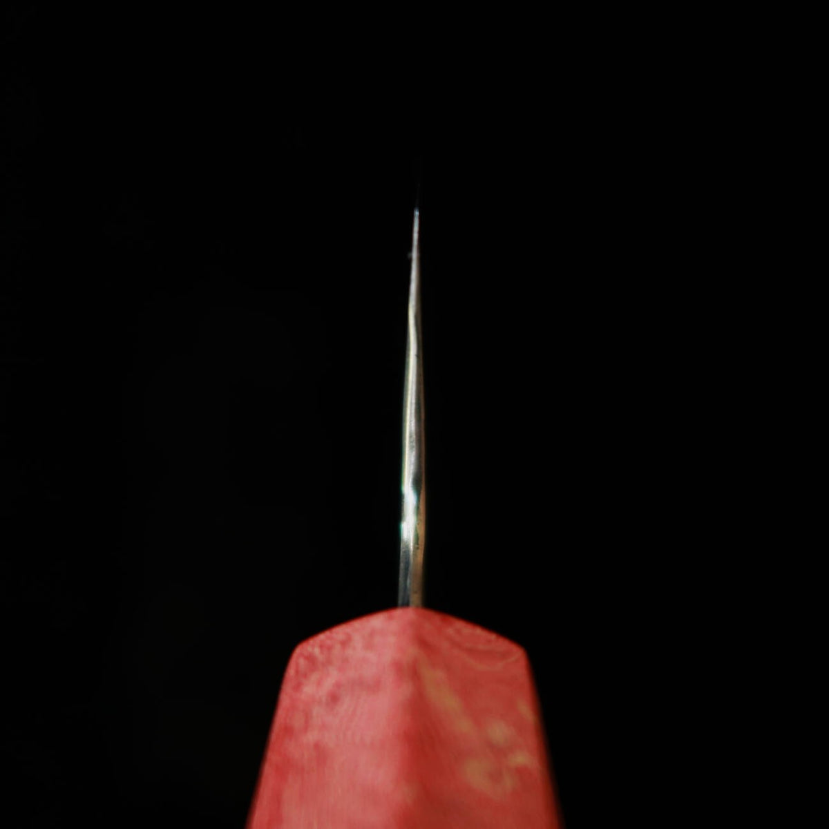 Cuchillo gyuto Miura Obidama, acero Aogami #1, damasco, mango de resina estabilizada roja (210 mm)
