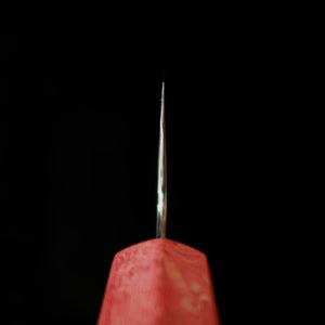 Cuchillo gyuto Miura Obidama, acero Aogami #1, damasco, mango de resina estabilizada roja (210 mm)
