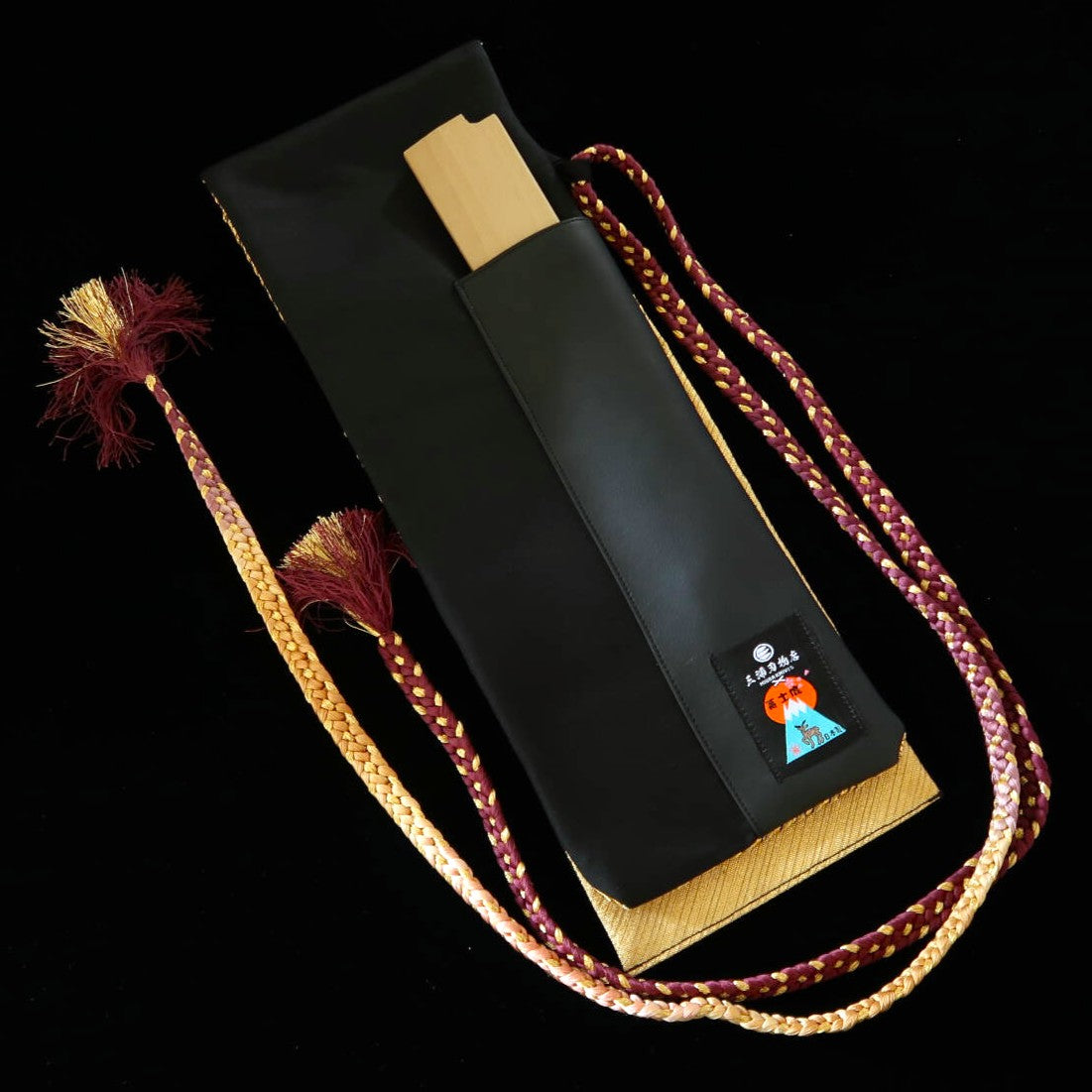 Funda enrollable para cuchillos con estampado de kimono (79×14 cm)