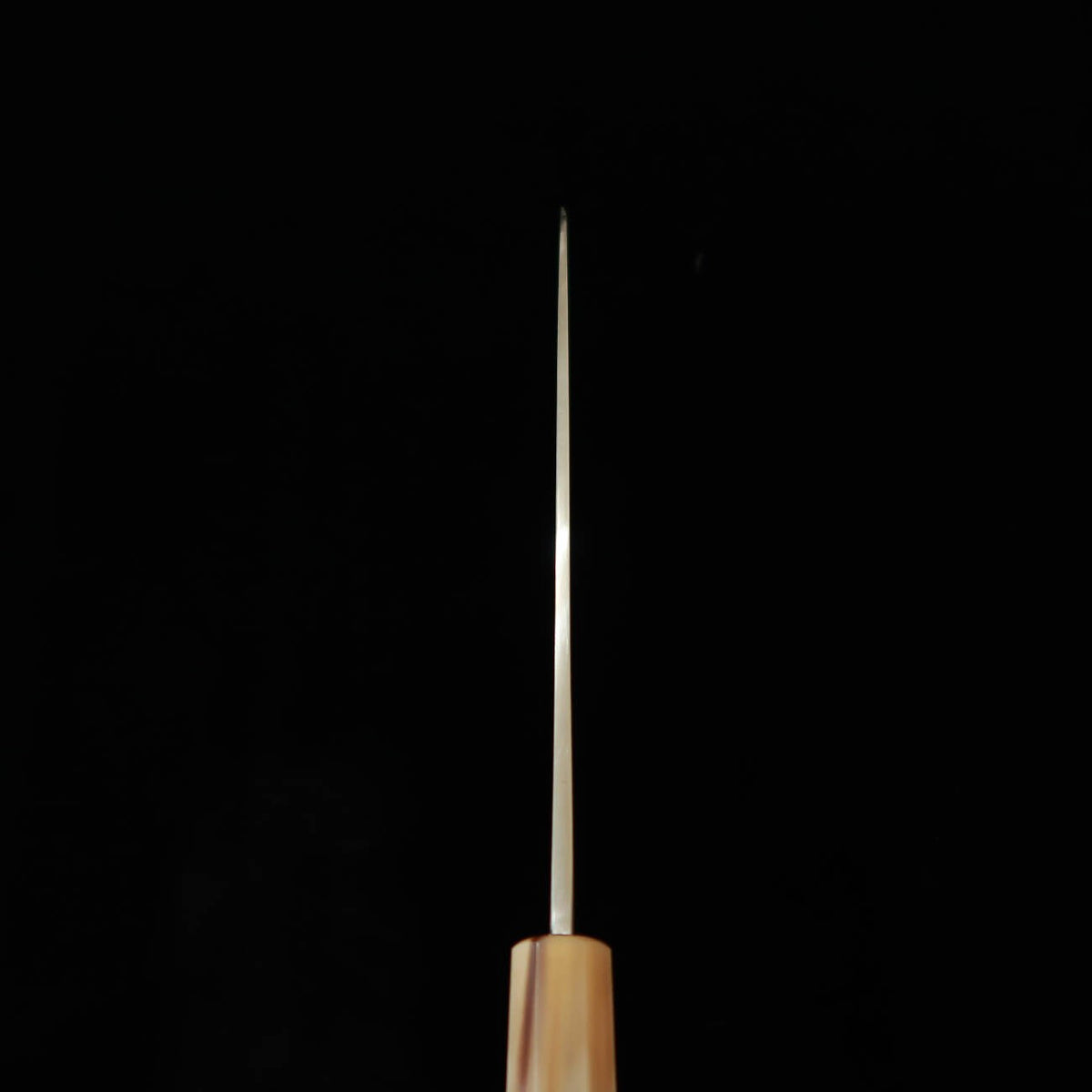 MIURA Hai Miura Obidama gyuto de un solo filo acero blanco nº2 bokashi mango de madera estabilizada rojo marrón (240 mm)