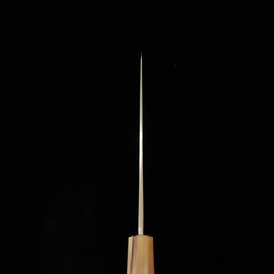 MIURA Hai Miura Obidama gyuto de un solo filo acero blanco nº2 bokashi mango de madera estabilizada rojo marrón (240 mm)
