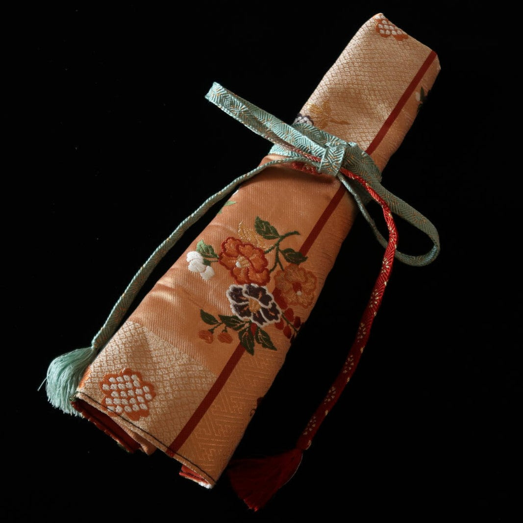Fujishika Funda enrollable para cuchillos, diseño kimono, para 4 piezas, 79×29,5 cm