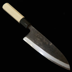 MIURA Deba, Shirogami No. 2 with Kurouchi Finish and Magnolia Wood Octagonal Handle (135/180mm)